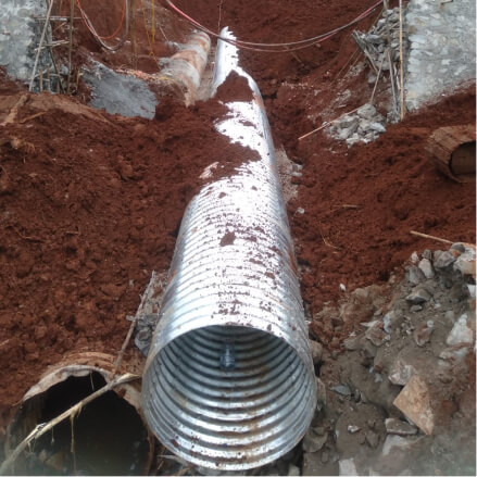 Pipa Spiral Baja Multi Plate Landasan Tanah